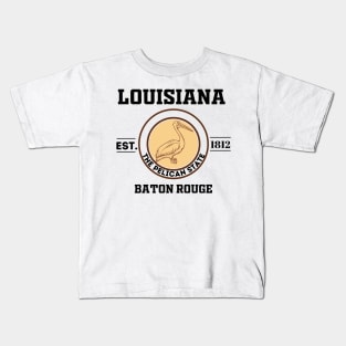 Louisiana state Kids T-Shirt